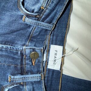 Frame Denim Women's High Rise Blue Jeans . Cropped. Like new.
